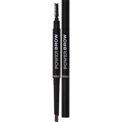 Makeup Revolution Relove Power Brow ceruzka na obočie s kartáčkem Brown 0,3 g