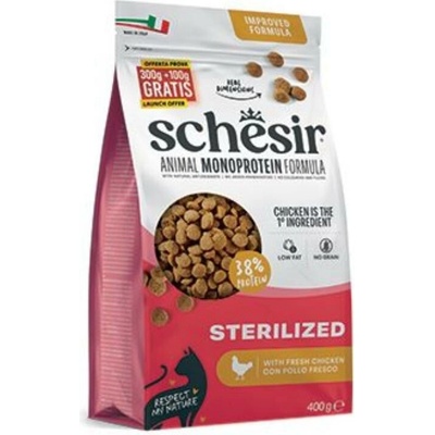 Schesir Cat Sterilized Animal Monoprotein Formula kuracie mäso 400 g