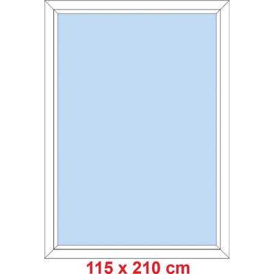 Soft Plastové okno 115x210 cm, FIX neotevíravé, Bílá/bílá