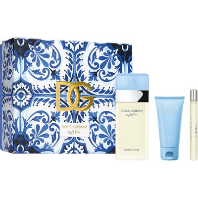 Dolce Gabbana Light Blue Woman EDT 100 ml + tělový krém 50 ml + EDT 10 ml dárková sada