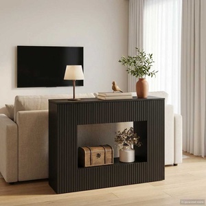 vidaXL Конзолна маса Черен 101 x 29 x 74 см Инженерен дървен материал (899878)