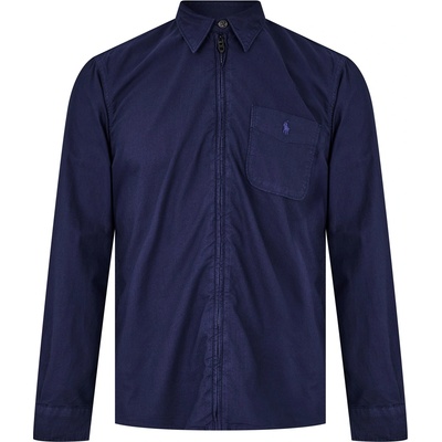 Ralph Lauren Риза с дълъг ръкав Polo Ralph Lauren Men's Garment Dye Cotton Long Sleeve Full Zip Overshirt - Spring Navy