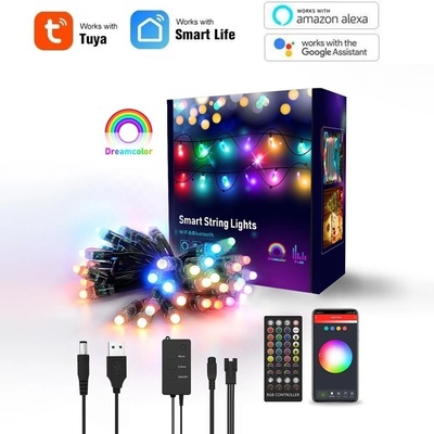 TUYA WiFi LED Venkovní světelný řetěz 5m AS-MSL3