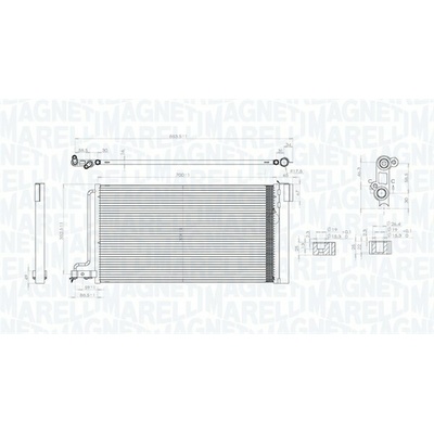 Kondenzátor klimatizace MAGNETI MARELLI 350203796000