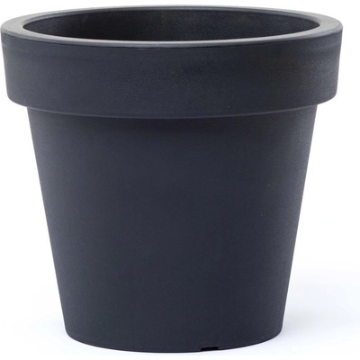 PlasticFuture Květináč Lofly antracit, 15,8 cm