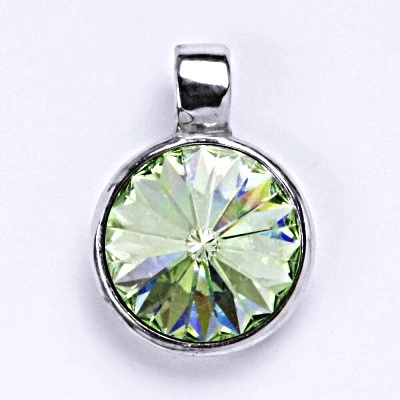 Čištín Stříbrný přívěšek Swarovski krystal peridot P 1372