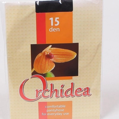 Дамски черен чорапогащник с ликра - 15 den