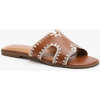 Wheres That From Сандали Wheres That From Women's Frankii Flat Sandals - Tan