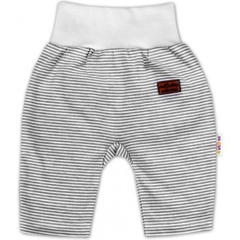 Bavlnené tepláčky Monkey prúžky sv. sivý melír