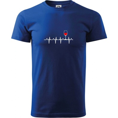 EKG Víno tričko kráľovská modrá