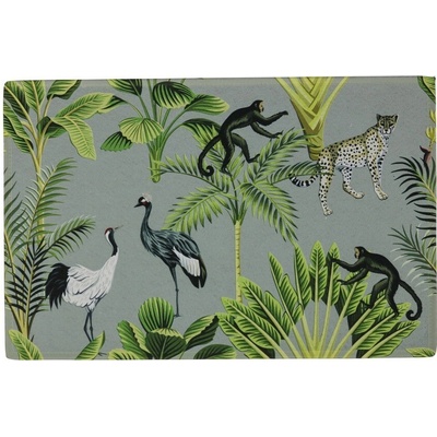 Mars & More Rohožka s motivem džungle Jungle grey šedá 75 x 50 x 1cm