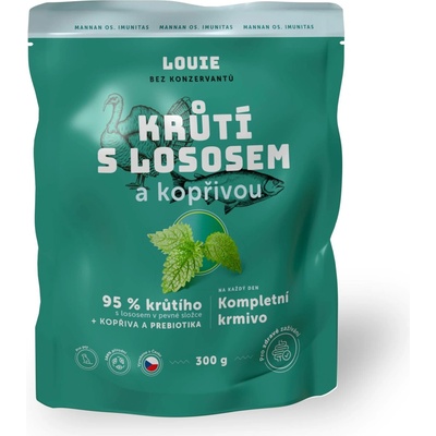 Louie krůtí s lososem a kopřivou 300 g