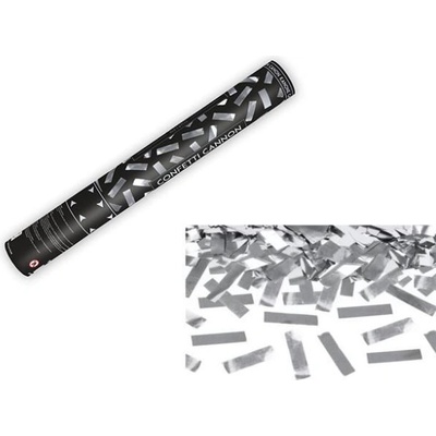 vystřelovací konfety STŘÍBRNÉ 40cm – Zboží Dáma