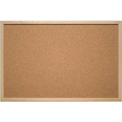 Eurosupplies korková tabule dřevěný rám 90 x 60 cm