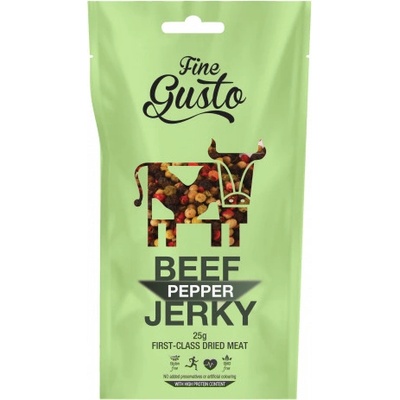 Fine Gusto Sušené maso hovězí Jerky Pepř 25 g