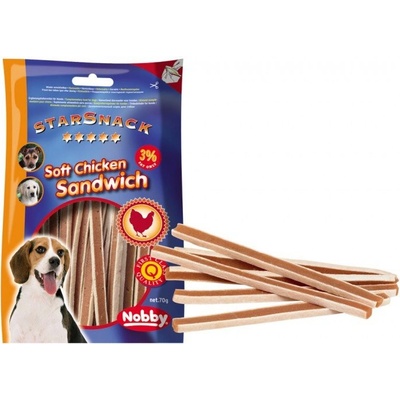 Nobby StarSnack Soft Chicken Sandwich maškrty kura + ryba 375 g