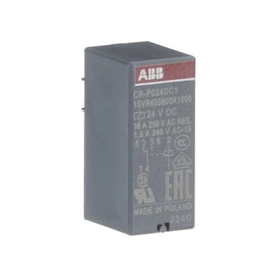 ABB Щепселно реле abb cr-p024dc1, 16a/24vdc , 1no (m518593)