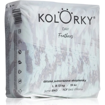 Kolorky Day Feathers EKO L 8-13 Kg 19 ks
