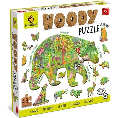 Ludattica Woody Lesné Zvieratká drevené 21252 48 dielov