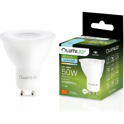 Lumiled LED žiarovka GU10 6W = 50W 580lm 6500K Cold 36°