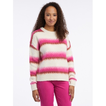orsay Розово-кремав дамски пуловер на райе с примес на вълна ORSAY Orsay | Byal | ЖЕНИ | M
