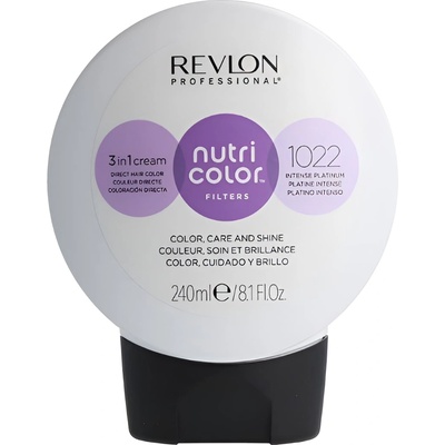 Revlon Nutri Color Filters Маска-оцветител за коса Metal-Ice Toning Filters, 1022, 240 ml