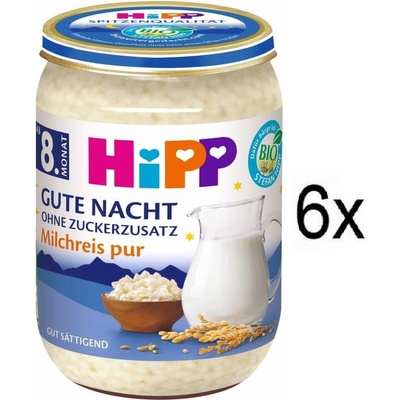 Hipp BIO Kaše na dobrou noc rýžová 6 x 190 g