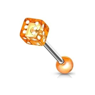 Šperky4U piercing do jazyku hrací kostka PJ01087-O