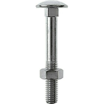 Profi Depot Skrutka s plochou hlavou a maticou DIN 603, guľatá hlava, M6 × 120 mm, oceľ, 100 ks, 4024506267336