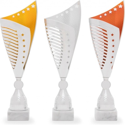 Pohár DESIGN výška 37 cm stříbrný/zlatý