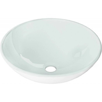 Mexen Mira стъклена мивка за плот 42 x 42 см, бяла - 24124230 (24124230)