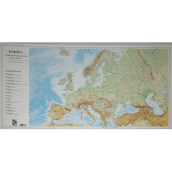 Európa - všeobecnogeografická mapa 1:12 000 000