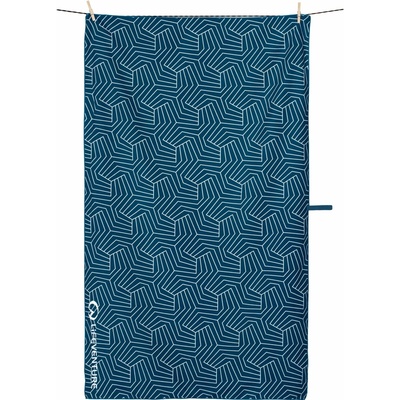Lifeventure Printed SoftFibre Trek Towel Recycled Navy 150 x 90 cm