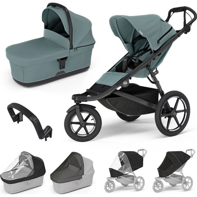 THULE Dvojkombinace 7v1 Urban Glide 3 + Bassinet + příslušenství 2024 Mid Blue