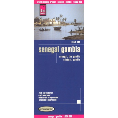 Senegal a Gambie - cestovní mapa 1:550t.