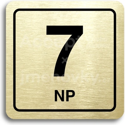 ACCEPT Piktogram 7 NP - zlatá tabulka - černý tisk