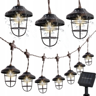 Baterie centrum LED Solární řetěz 10xLED 4,57m IP44 teplá bílá BC0402