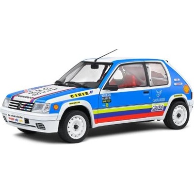 Solido 1: 18 peugeot 205 rallye 1, 9l - schwab collection БЯЛ 1990