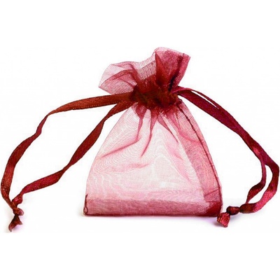 Dárkový pytlík 4,5x7 cm organza - bordó (10 ks)