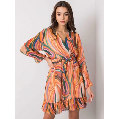 Vzorované mini šaty DHJ-SK-12220-4.21 orange