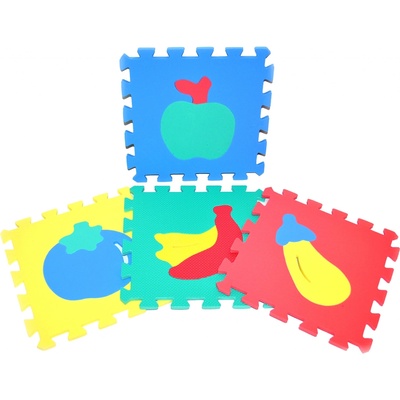 Wiky Pěnové puzzle Ovoce Zelenina 30x30cm asst 2 druhy v sáčku – Zboží Dáma