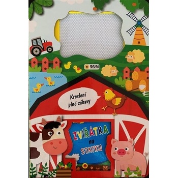 Zvířátka na statku - knížka a magnetická kreslící tabulka