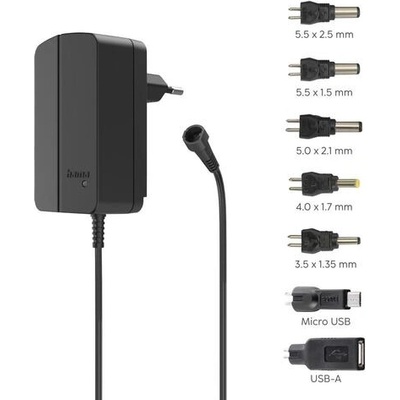 Hama Универсално захранване, регулируемо, 1500mA, 18W, max. 12V, 7 адаптера (HAMA-223615)
