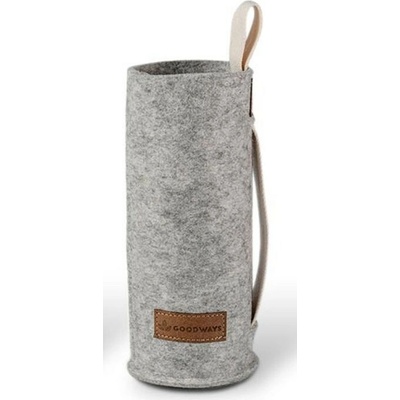 Šedý filcový obal na sklenenú fľašu 7 x 21cm / 450ml a 650ml Goodways