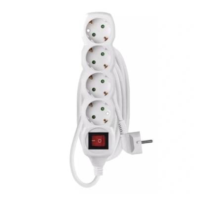 EMOS Удължител Emos, Мрежов разпределител, С ключ, 4 гнезда, 3м (P1423R)