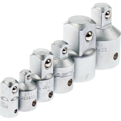 Redukce čtyřhrany 1/4", 3/8", 1/2", 3/4", různé adaptéry, sada 6 ks - ASTA – Zboží Mobilmania