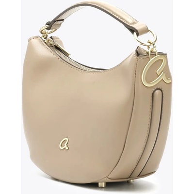 Axel Accessories Stylová oválná crossbody kabelka taupe