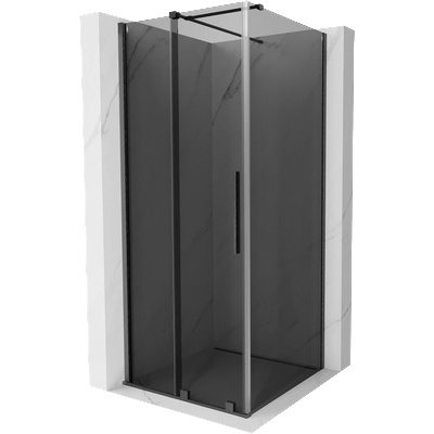 Mexen Velar плъзгаща се душ кабина 110 x 110 см, графит, четкан gun gray - 871-110-110-41-66 (871-110-110-41-66)