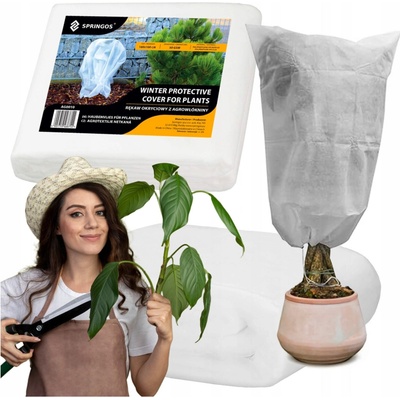 SPRINGOS Návlek na stromy 160cm x 100 cm, netkaná agrotextília, zosilnený, biely AG0010