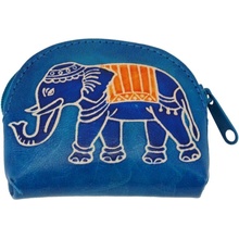 Kožená peněženka na drobné Slon modrá